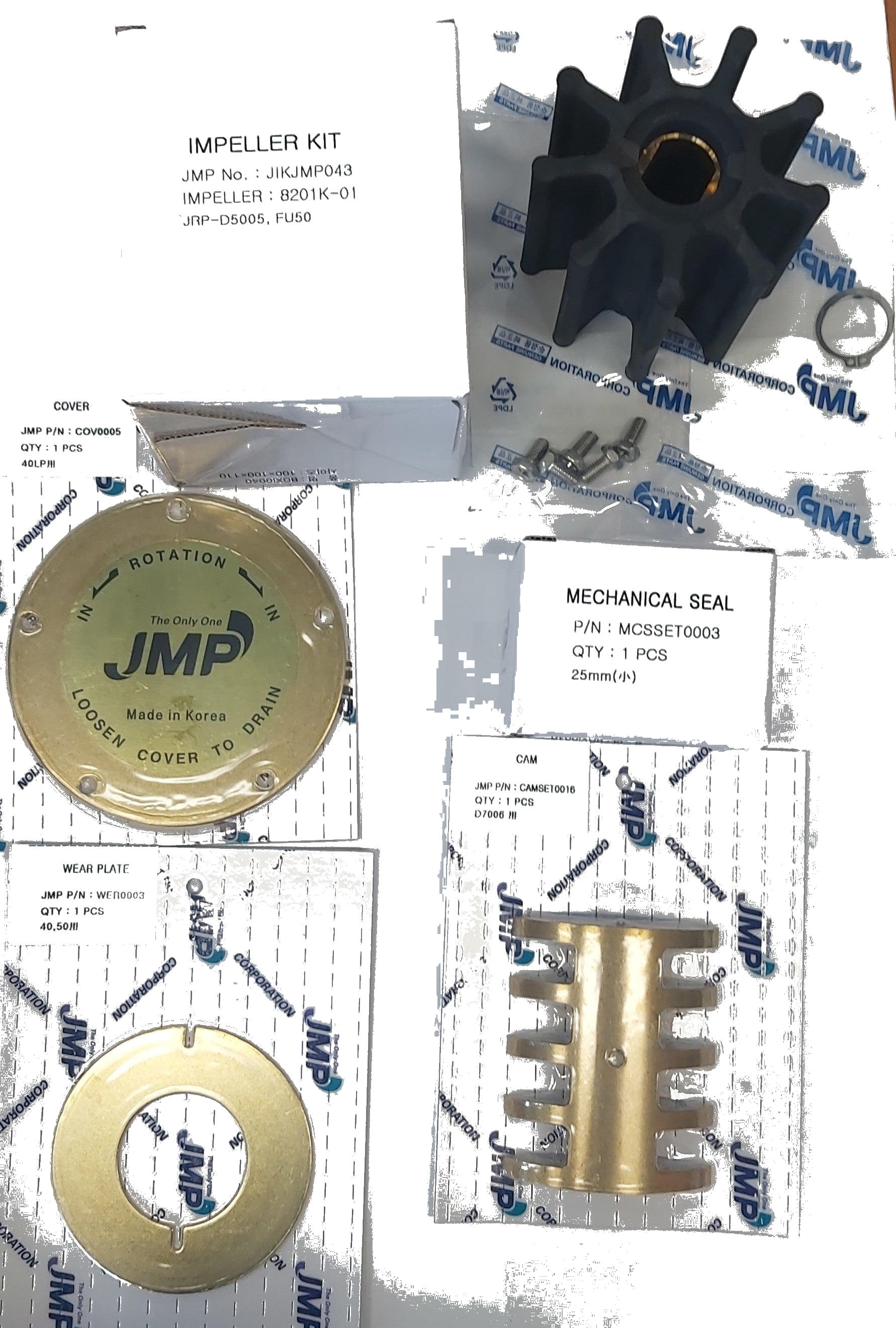 Service Kit (Minor)JSM0041 for  Seawater Pump JMP JPR-D5005 ( Doosan 400924-00010)