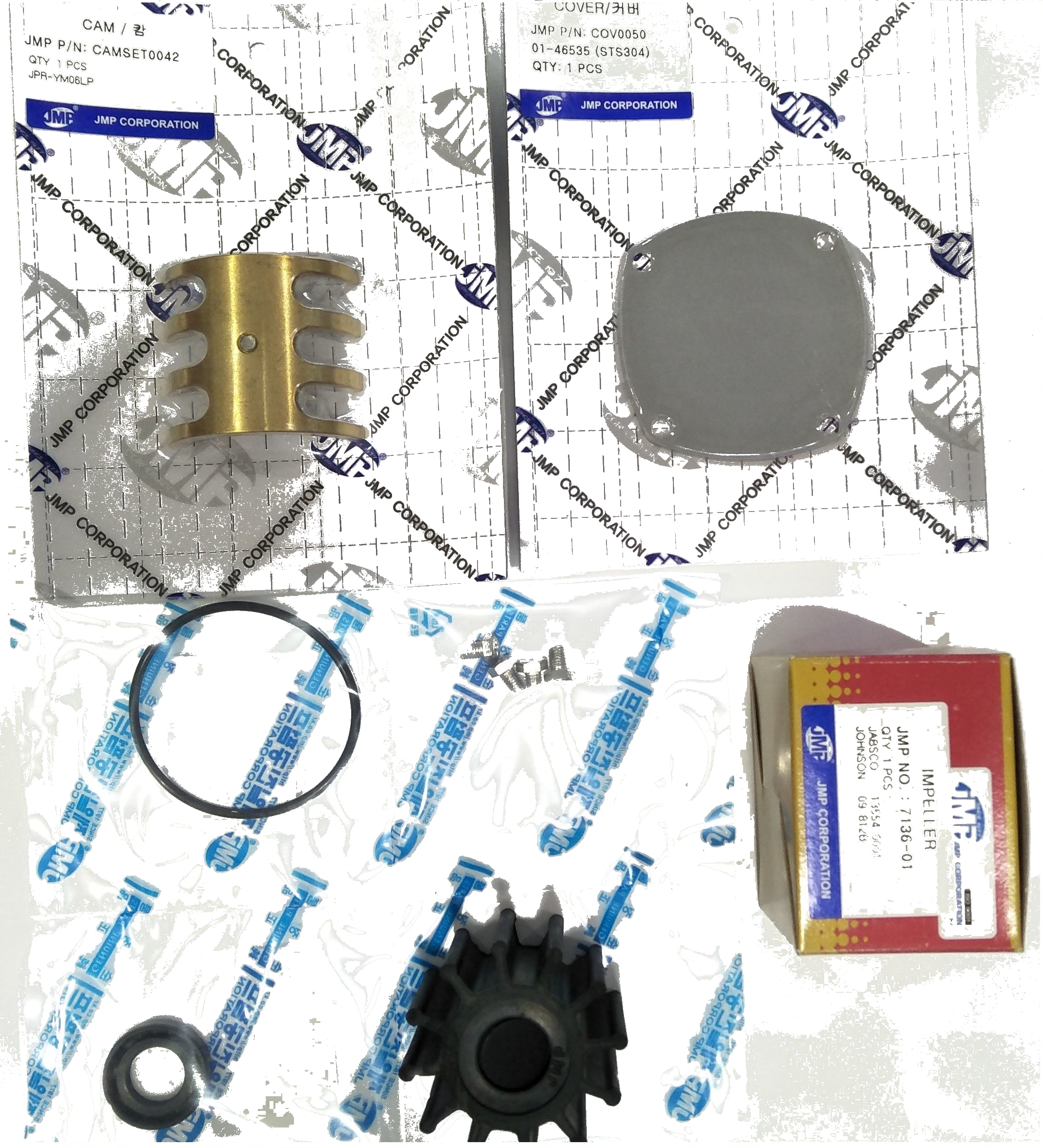 Pump Repair Kit (Minor) For Yanmar 6LP, 6LPA-STP2 Seawater Pump 119773-42502 JSM0129