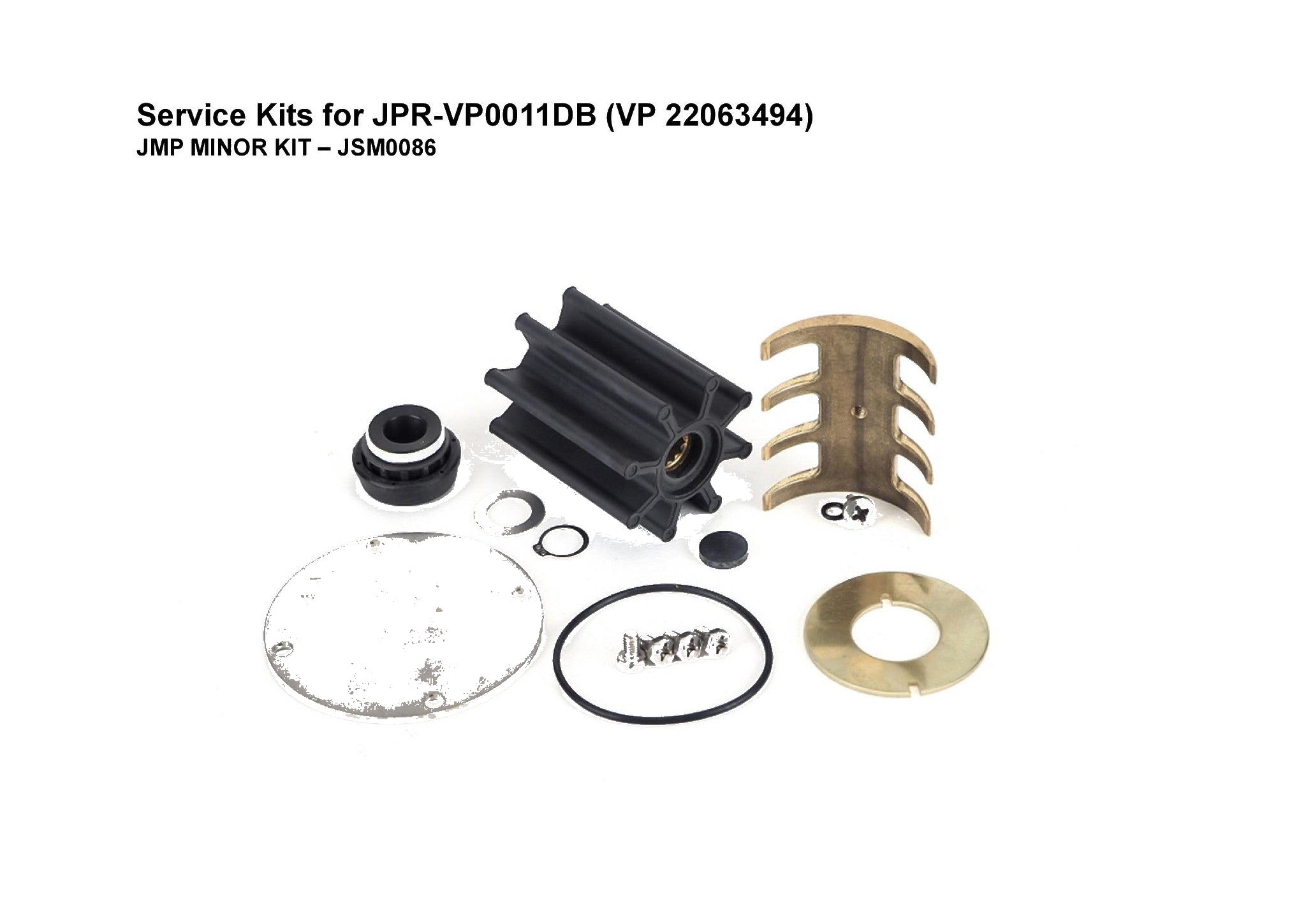Service Kit JSM0086 (Minor) for Volvo D11B Seawater pump 22063494