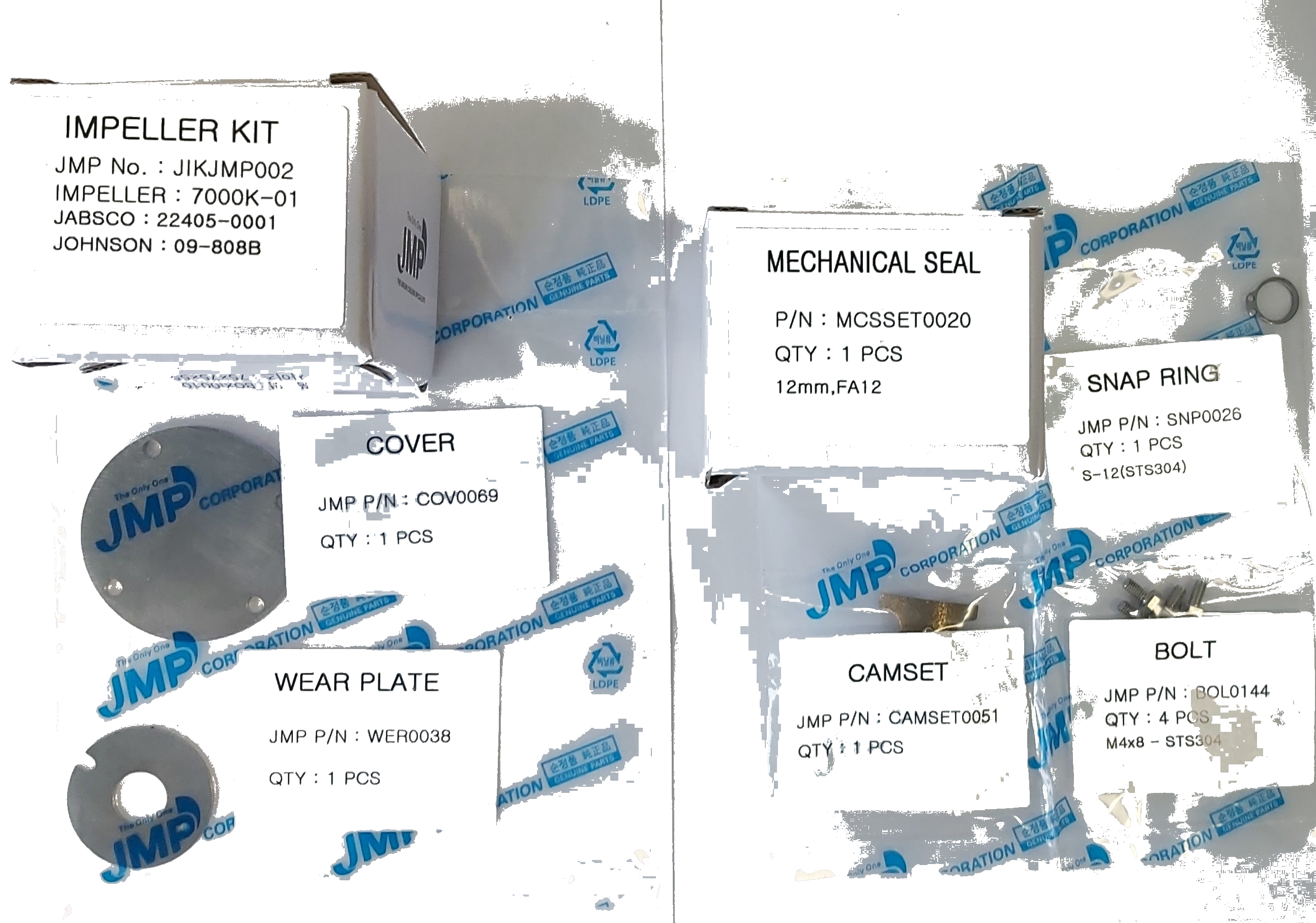 Minor Service Kit JSM0165 for JMP Pump JPR-WB10IP