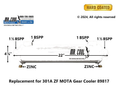 ZF on CAT 301A ZF MOTA Gear Cooler (4"x17") 89817