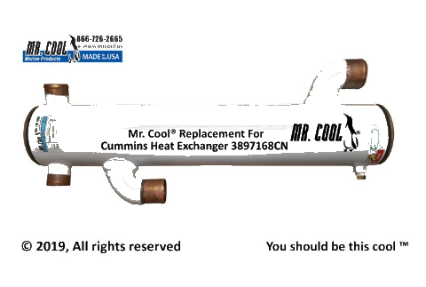 Cummins 6CTA Heat Exchanger replacement part 4058345CN/ 3897168