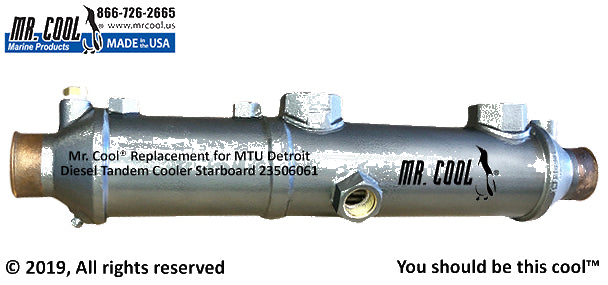 MTU DETROIT DIESEL 6V-92 TANDEM COOLER 23506061 STARBOARD REPLACEMENT