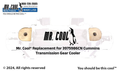 Cummins 5.9L ISB/QSB Oil Cooler 3"x 9" 3975986CN 1.3/4'' Replacement Part