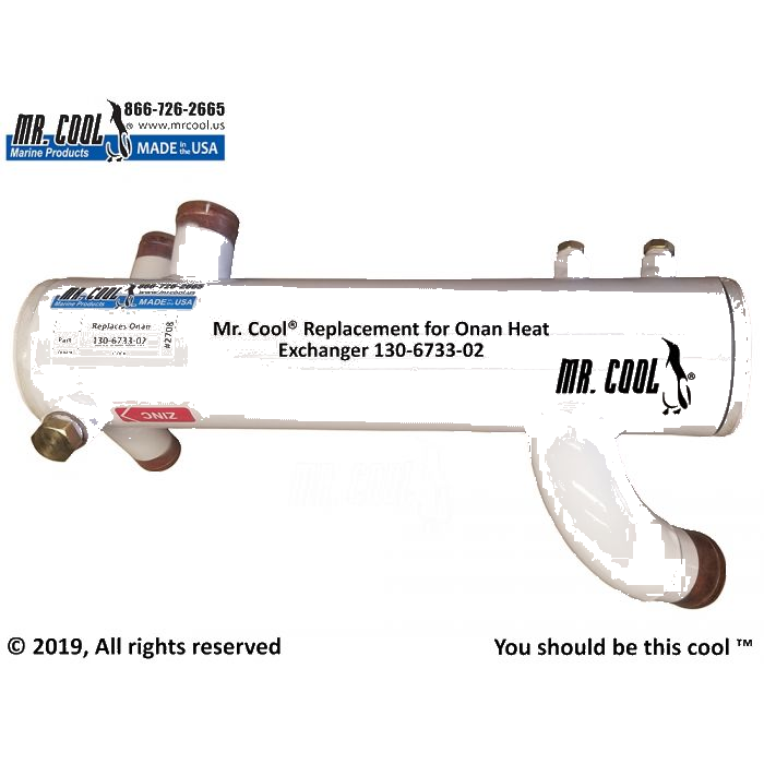 Onan 27 MDKBT, MDKBU Heat Exchanger 130-6733-02 Replacement