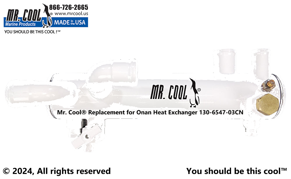ONAN MDKAL,MDKAV/AW/AZ HEAT EXCHANGER 130-4702,130-4985, 130-6547-02 & 130-6547-03