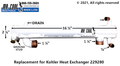 Kohler Heat Exhanger 229280 Replacement MR COOL