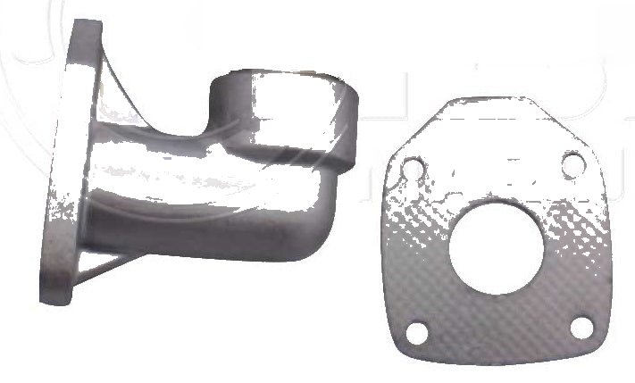 Yanmar QM Exhaust Dry Elbow with Flange for 2QM15/20 & 3QM30 Models