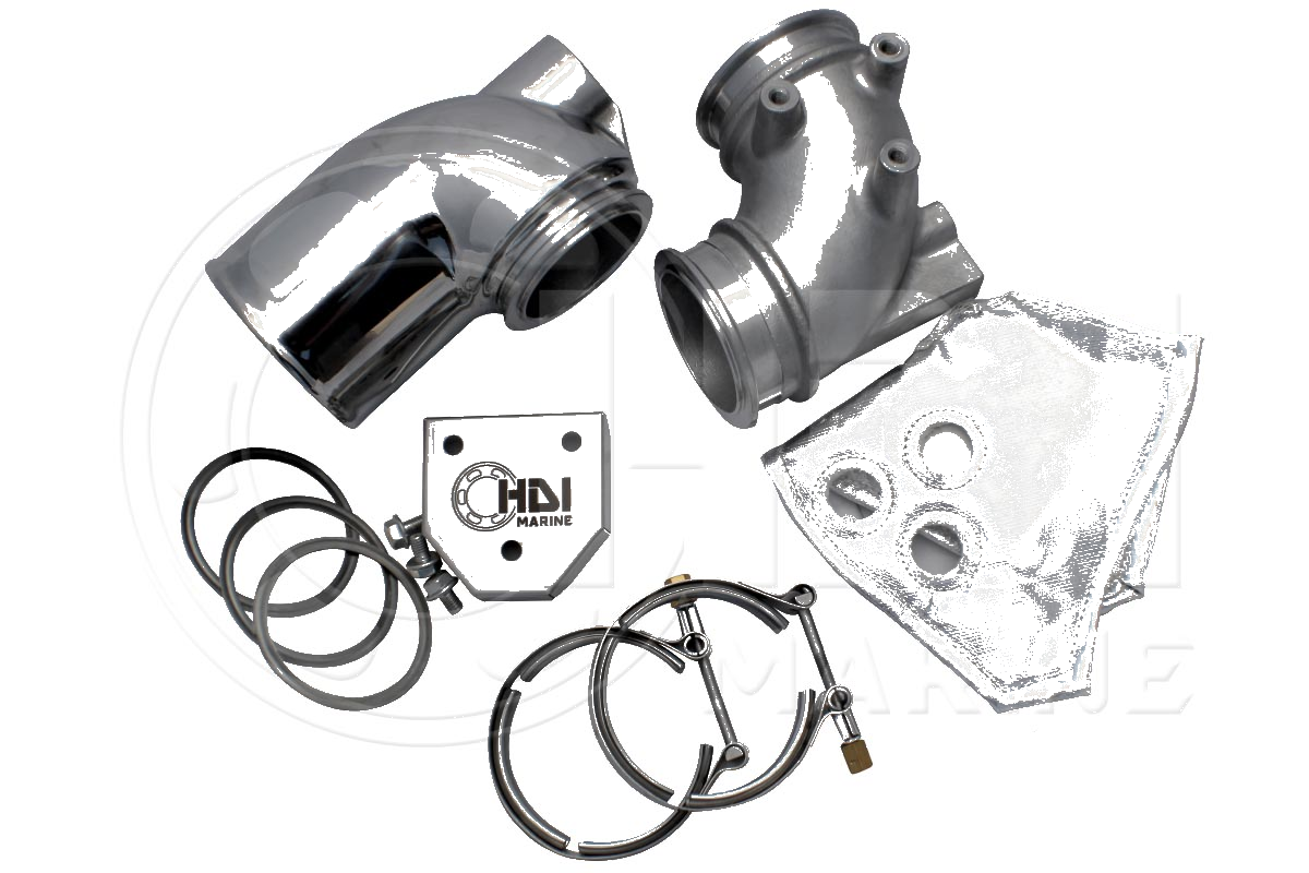 Yanmar 4LHA Exhaust Mixing Kit (gearbox applications) HOT2KIT
