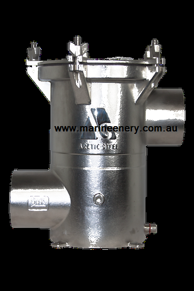 3″ Seawater Strainer (Side In Side Out) Stainless Steel 2205