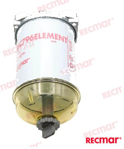 Primary Fuel Filter Assembly with clear bowl REC796G Replaces CAV796, DELPHI HDF796