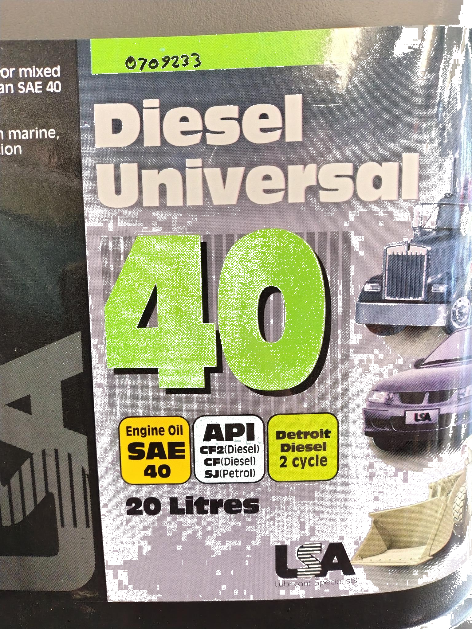 Detroit Low Ash Diesel Engine Oil LSA SAE40 20L