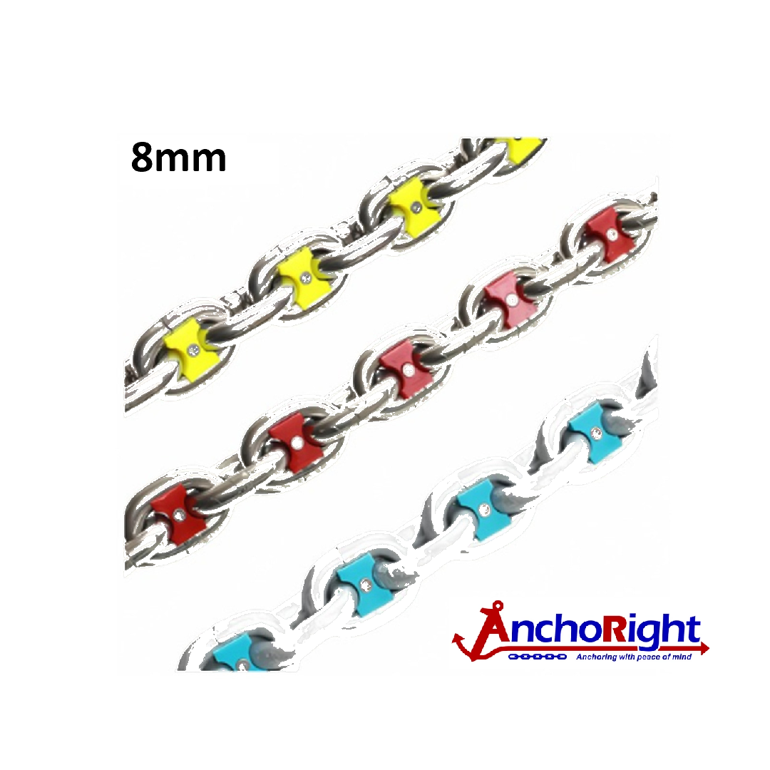 AnchoRight 8mm (5/16") / 8 Colours Chain Marking Set 35208