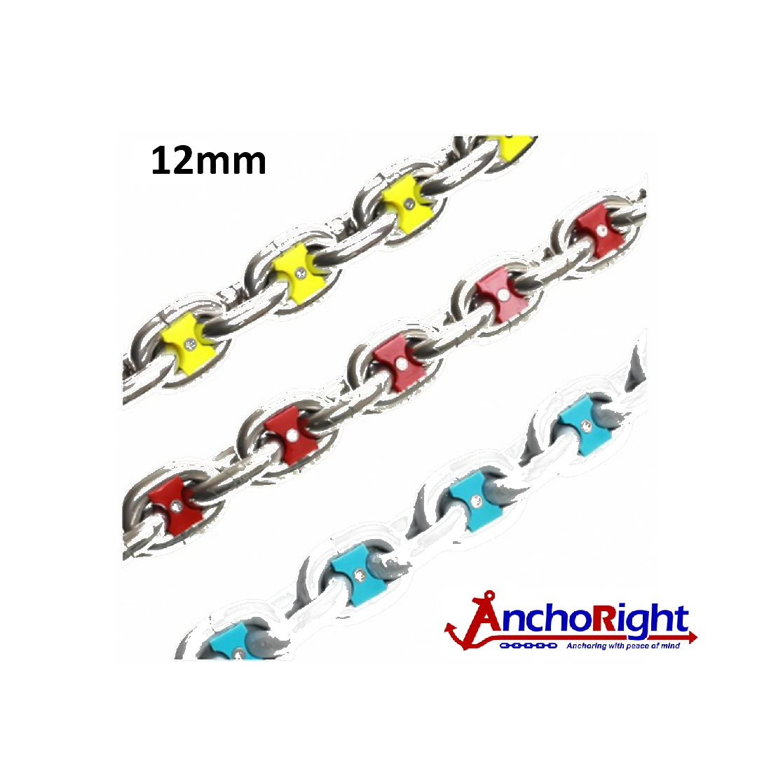 AnchoRight 12mm (1/2") / 6 Colours Chain Marking Set 35112