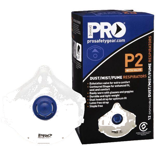 ProChoice Valved Respirators P2 Rating 12 Pack