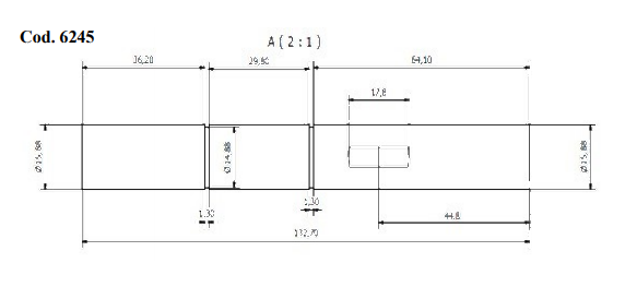 Sherwood Pump E35/ B04 Shaft 11744 Replacement