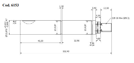 Sherwood G907/ G910 Shaft Replacement AN 6153
