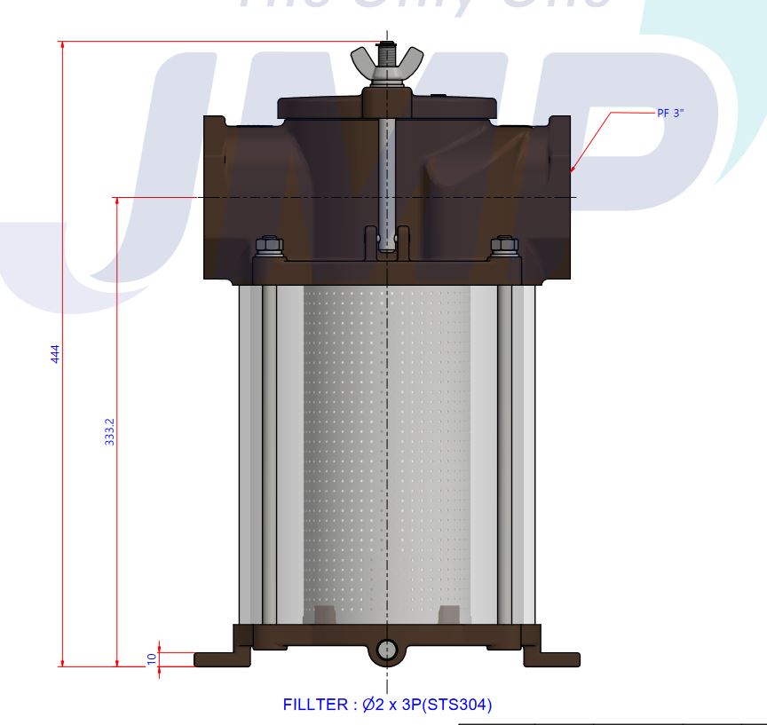 Seawater Strainer 3" - Bronze (JMP) JPR-ST7010